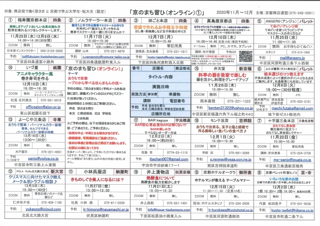 「京のまち習ひ(オンライン)①」